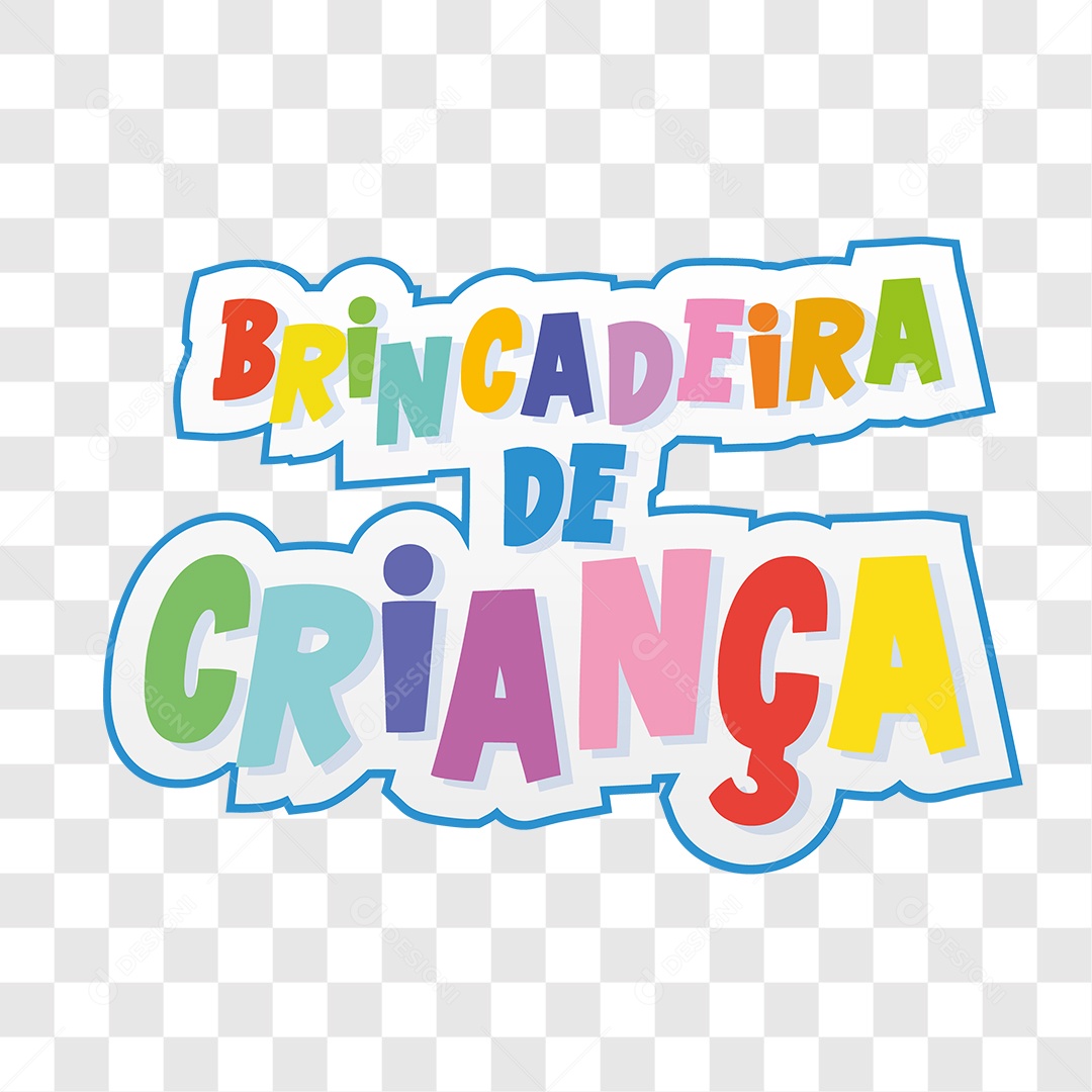 Lettering Brincadeira de Criança EPS + PNG
