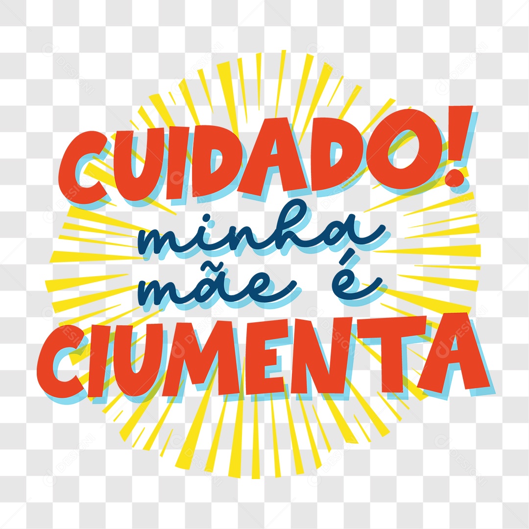 Lettering Cuidado Minha Mãe é Cuimenta EPS + PNG