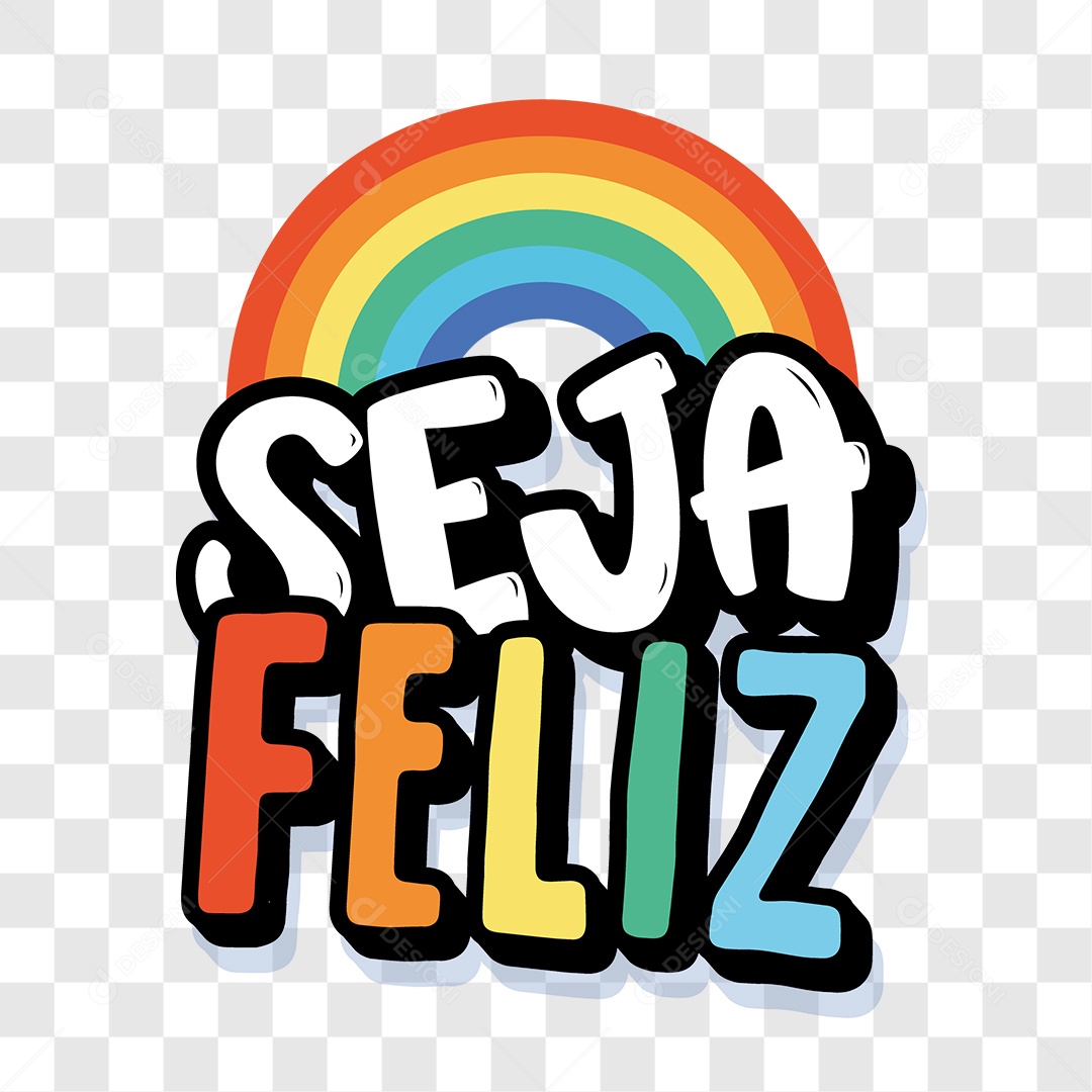 Lettering Seja Feliz EPS + PNG