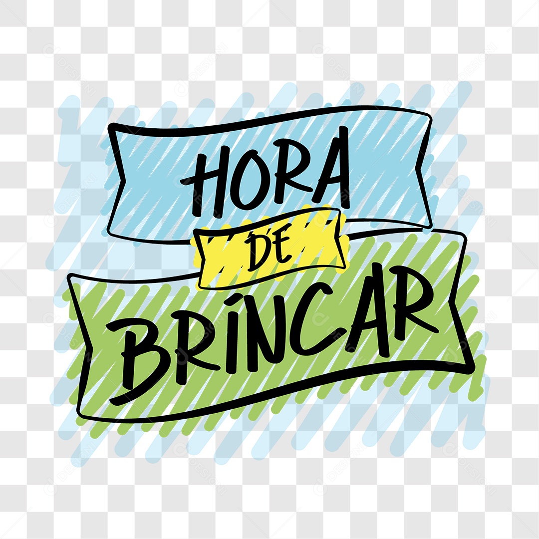 Lettering Hora de Brincar EPS + PNG