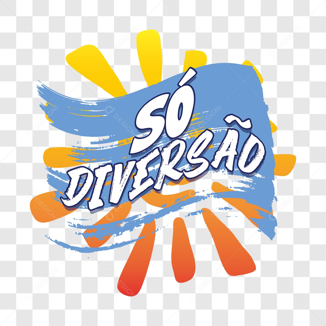 Lettering Só Diversão EPS + PNG
