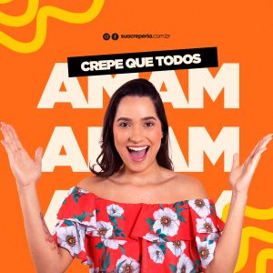 Crepe Que Todos Amam Creperia Social Media PSD Editável