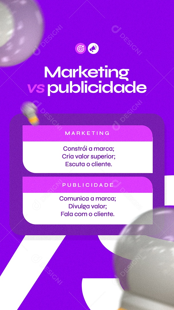 Story Marketing Vs Publicidade Constrói a Marca Cria Valor Marketing Digital Social Media PSD Editável