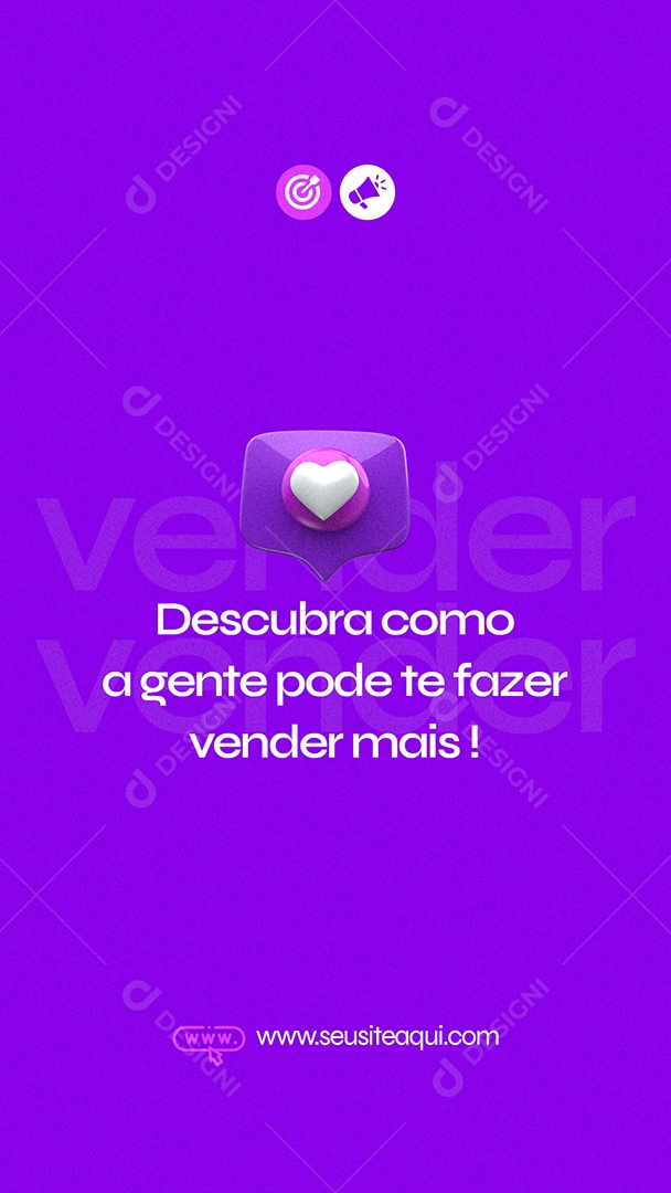 Story Descubra Como a Gente Pode te Fazer Vender Mais Marketing Digital Social Media PSD Editável