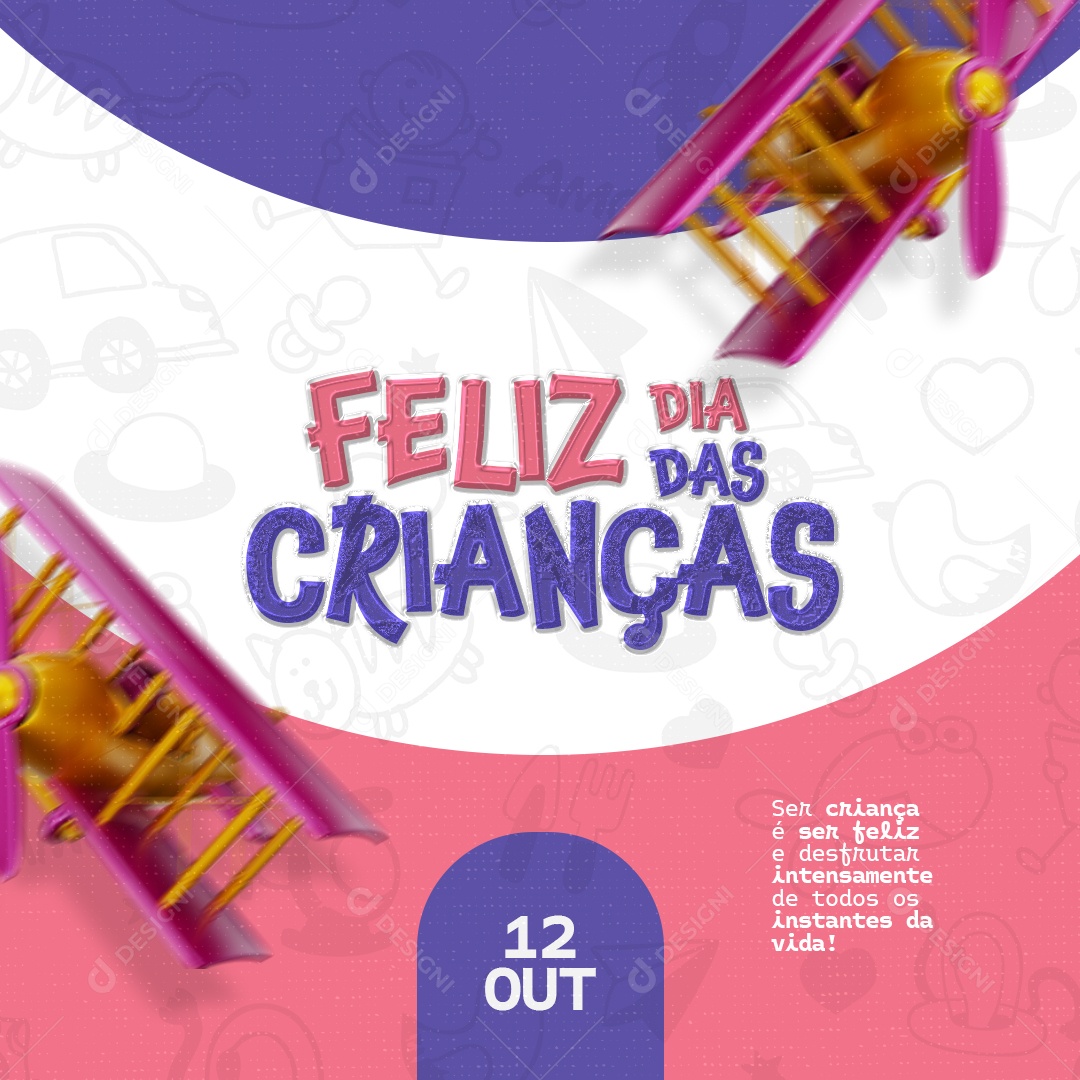 Feliz Dia das Crianças 12 de Outubro Social Media PSD Editável