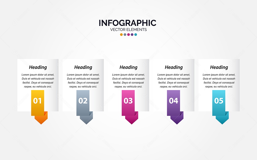 Conjunto de Infográficos Vetoriais Vetor EPS