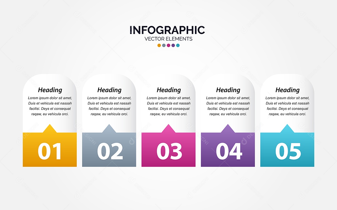 Conjunto de Infográficos Vetoriais Vetor EPS