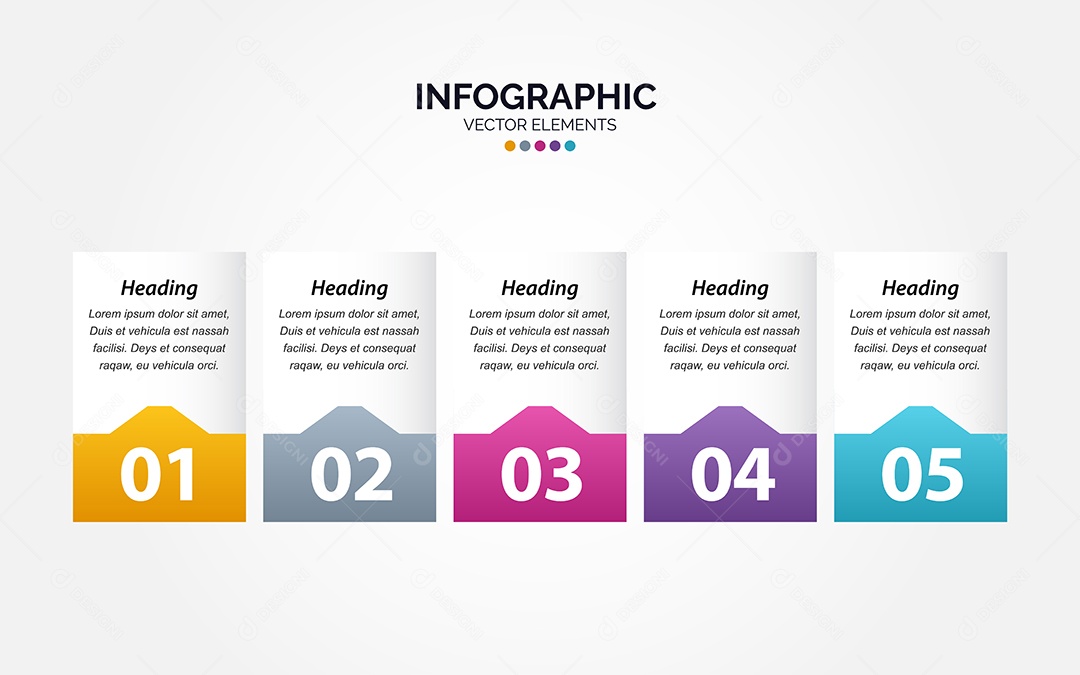 Conjunto de Infográficos Vetoriais Vetor EPS