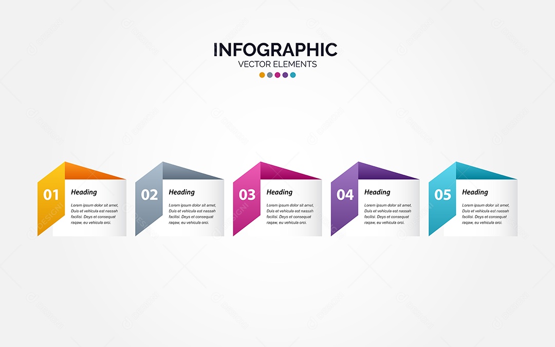 Conjunto de Infográficos Vetoriais Vetor EPS
