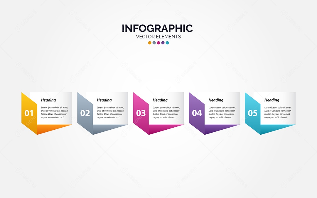 Conjunto de Infográficos Vetoriais Vetor EPS