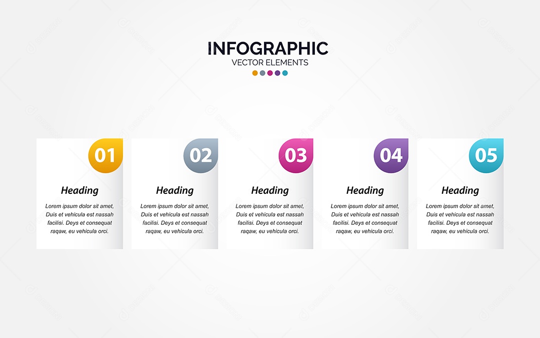 Conjunto de Infográficos Vetoriais Vetor EPS