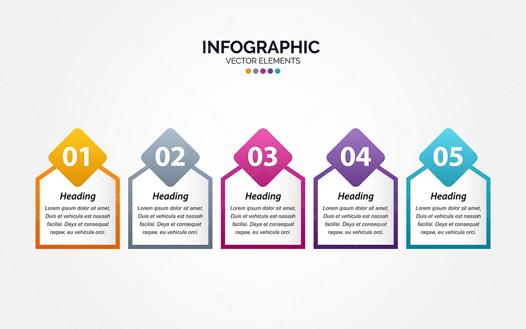 Conjunto de Infográficos Vetoriais Vetor EPS