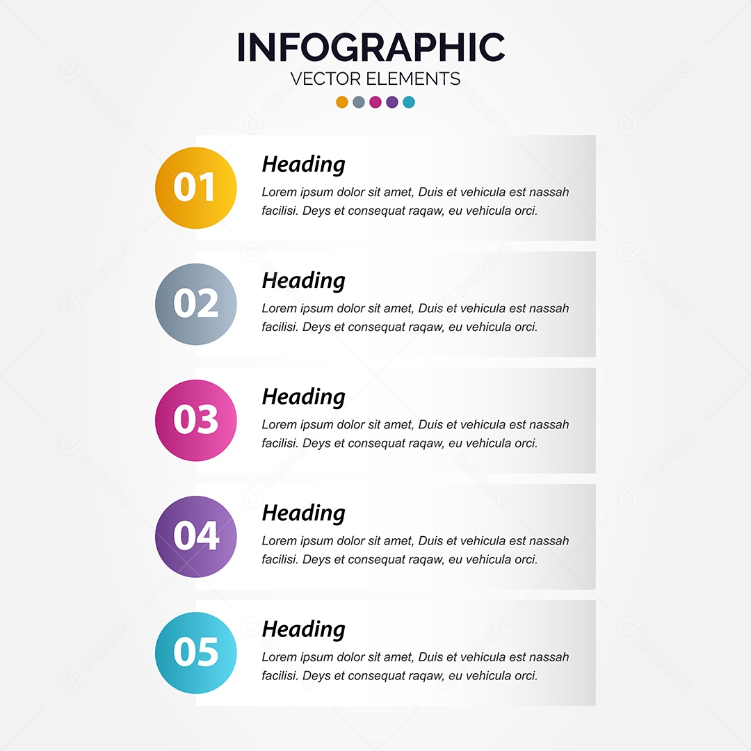Conjunto de Infográficos Vetoriais Vetor EPS