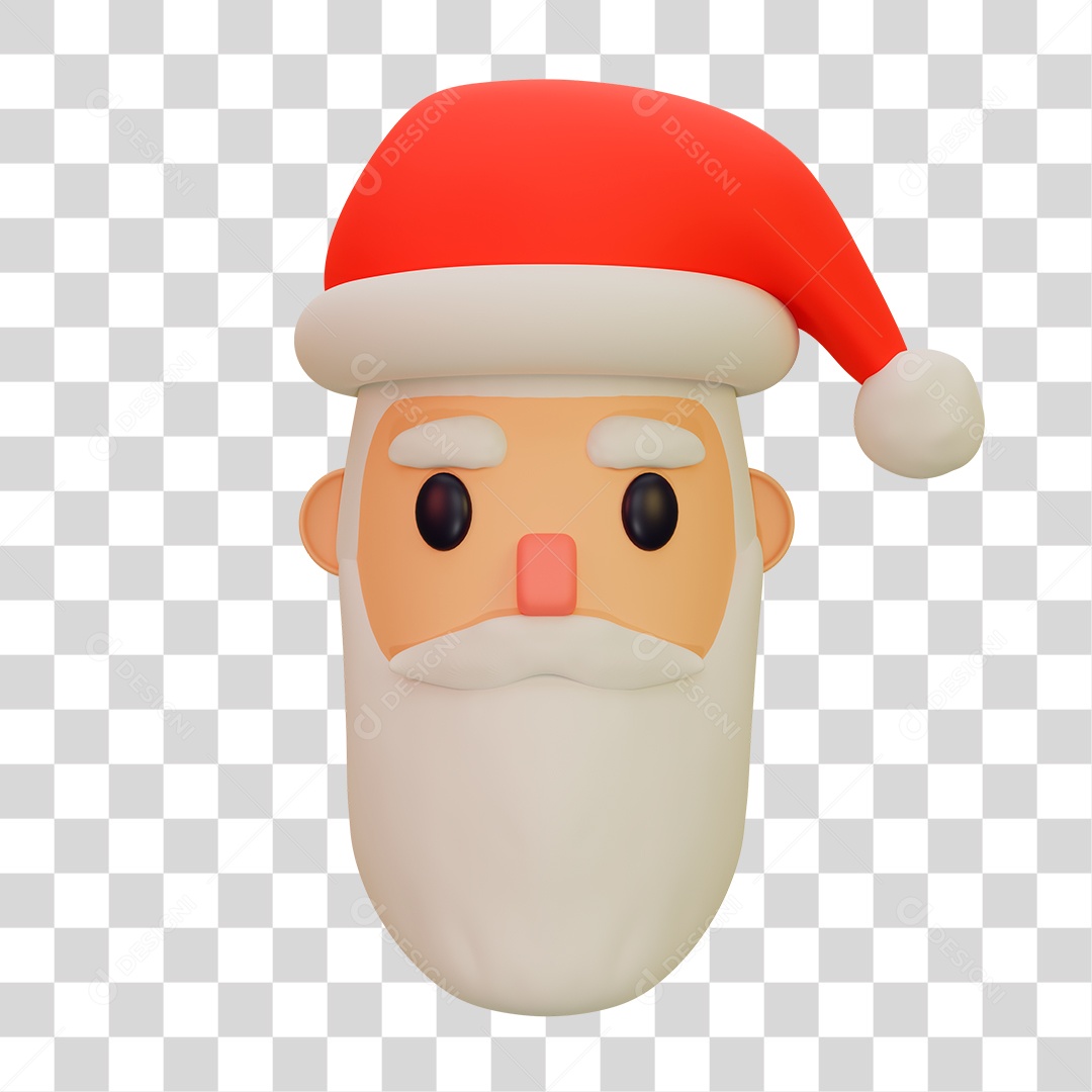 Avatar de Rosto do Papai Noel PNG Transparente