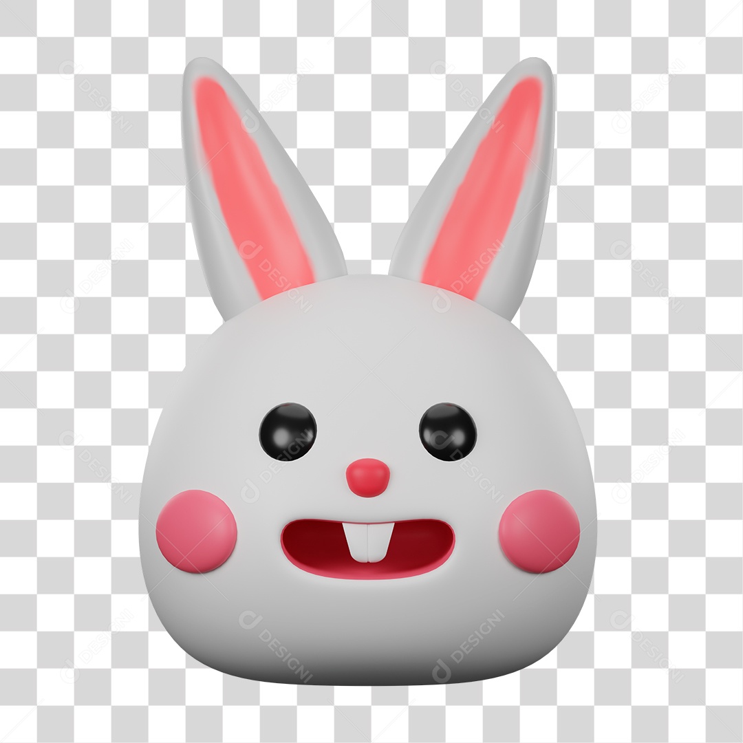 Avatar da Cabeça de Coelho PNG Transparente