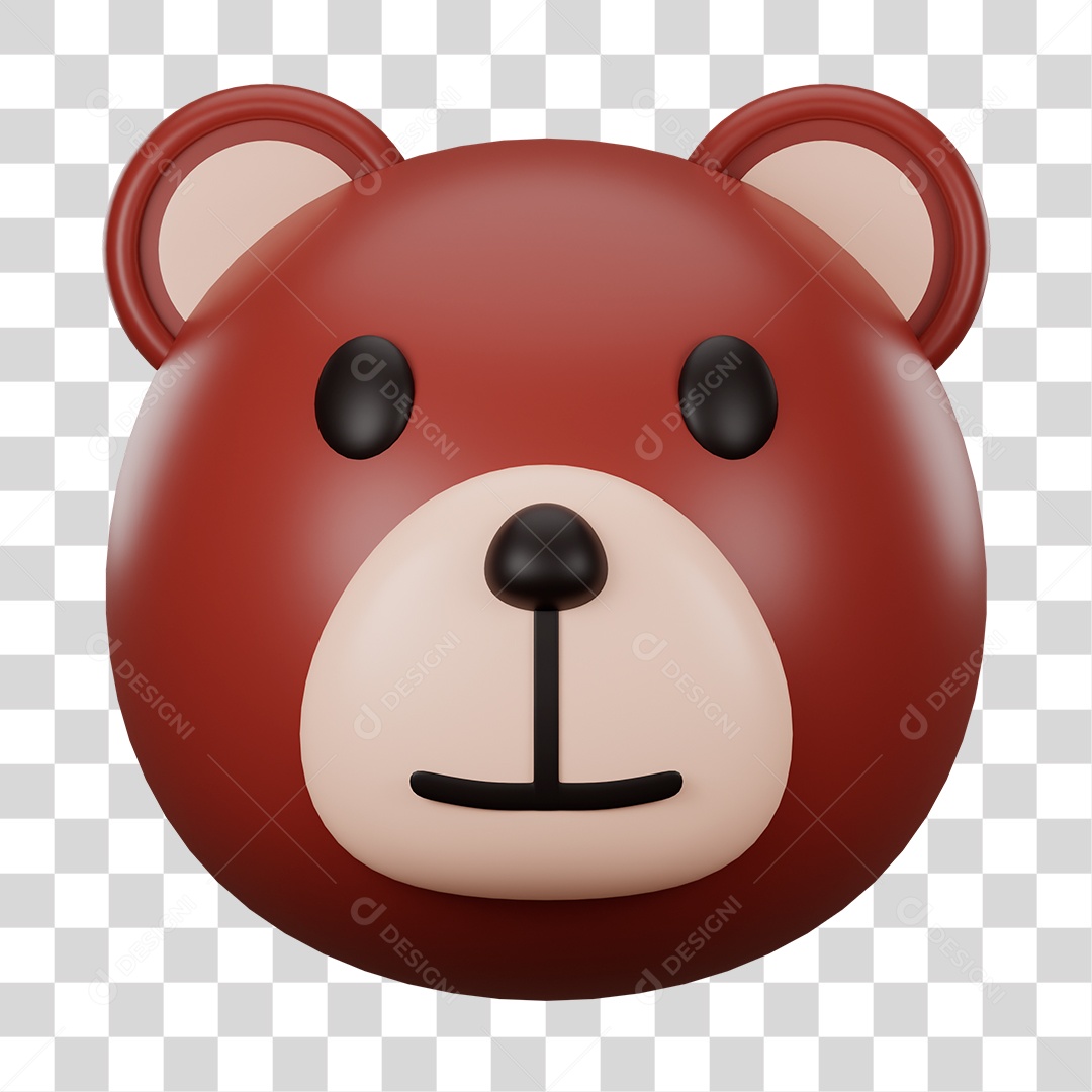 Avatar da Cabeça de Urso PNG Transparente