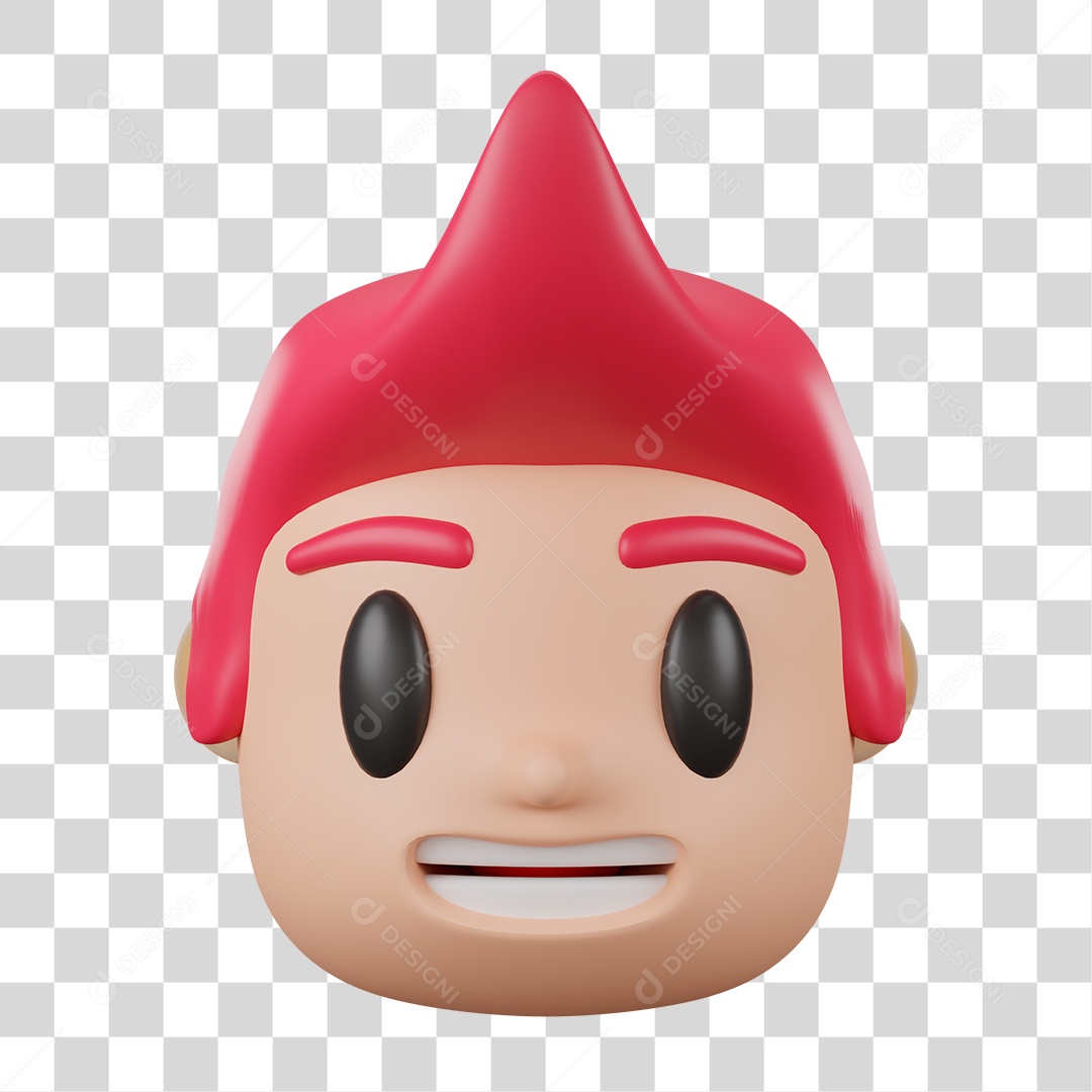 Avatar da Cabeça de Cabelo Rosa PNG Transparente