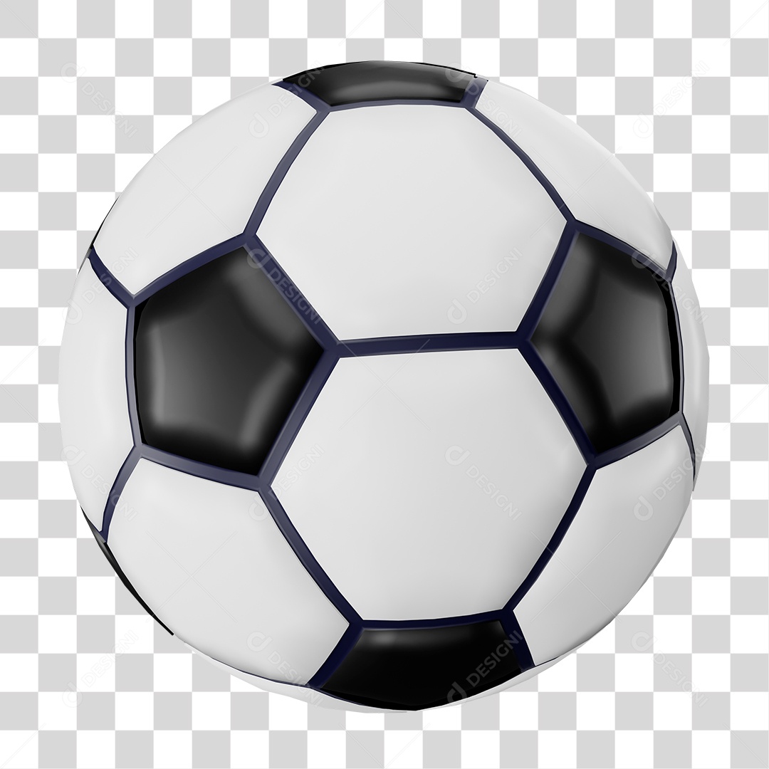 Desenho de Bola Preta e Branca PNG Transparente
