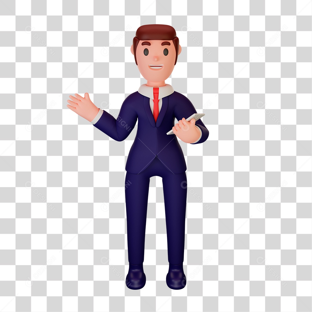 Well Dressed Man Character PNG Transparent