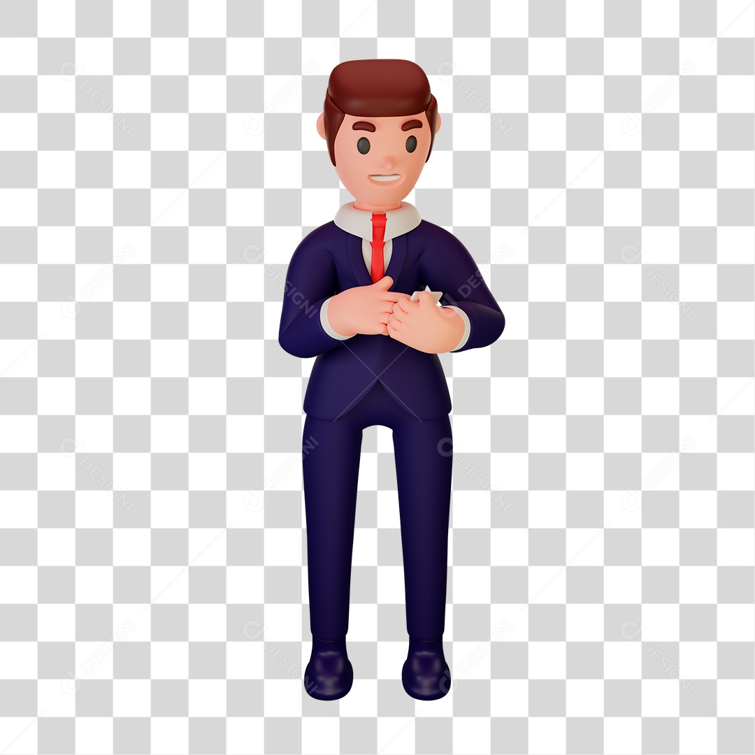 Personagem de Homem bem Vestido PNG Transparente