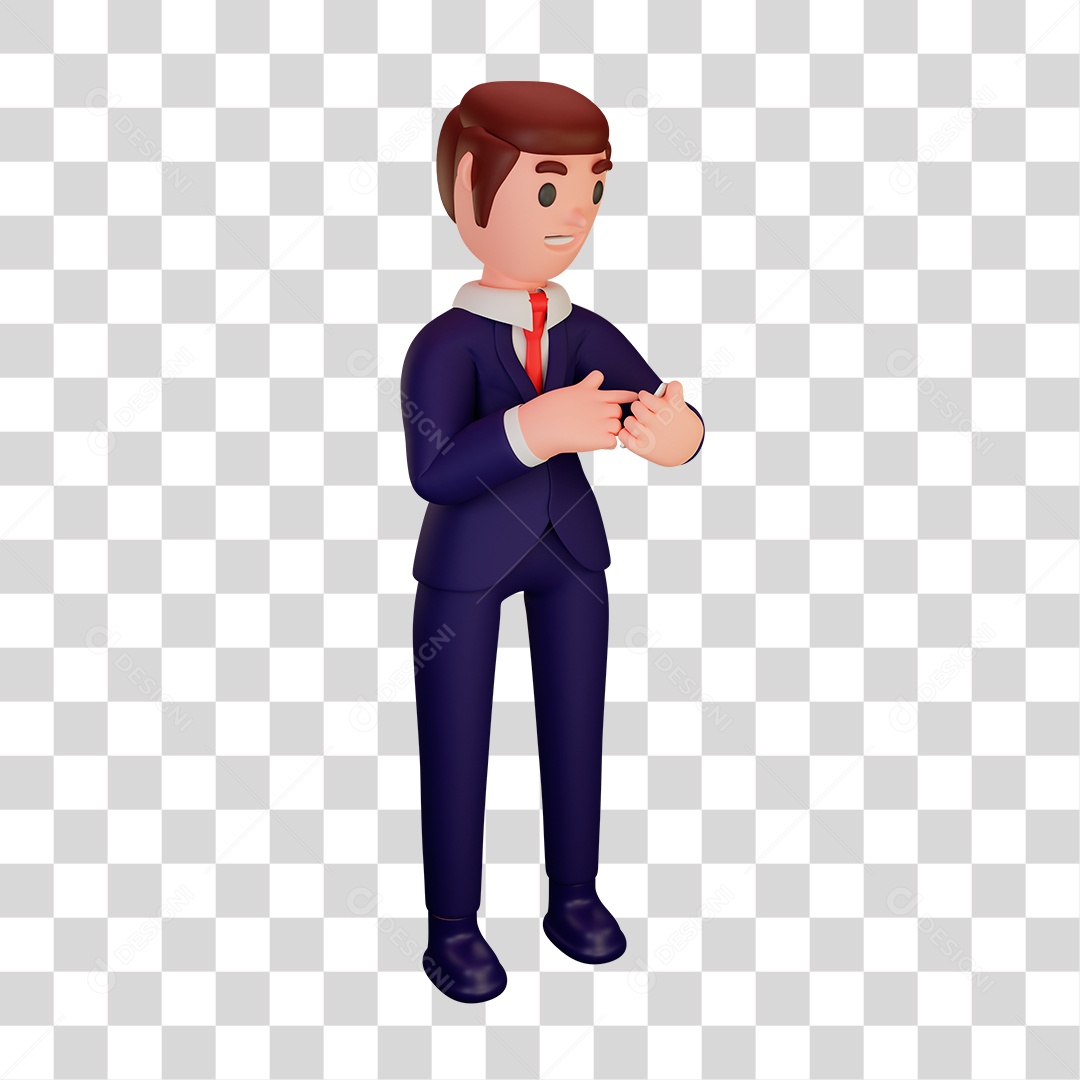Well Dressed Man Character PNG Transparent