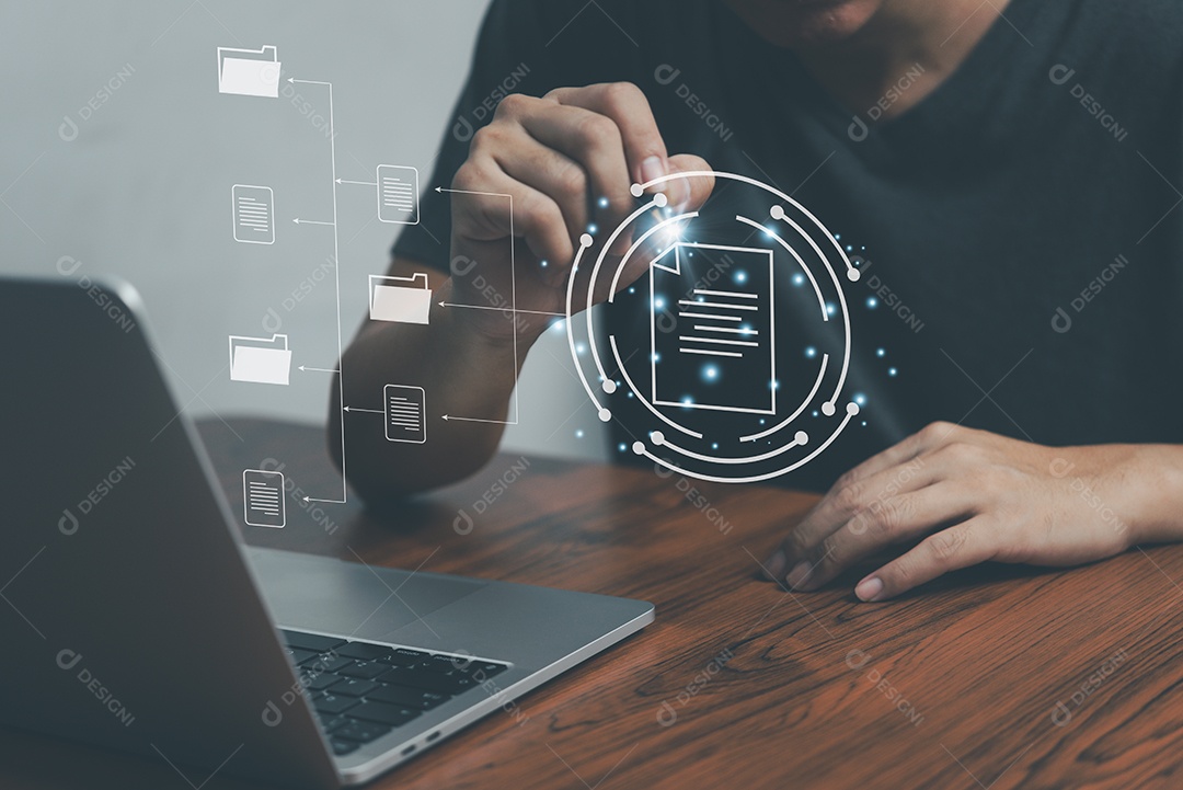 Informações sobre o software de armazenamento e pesquisa de pastas do sistema de gerenciamento de documentos.