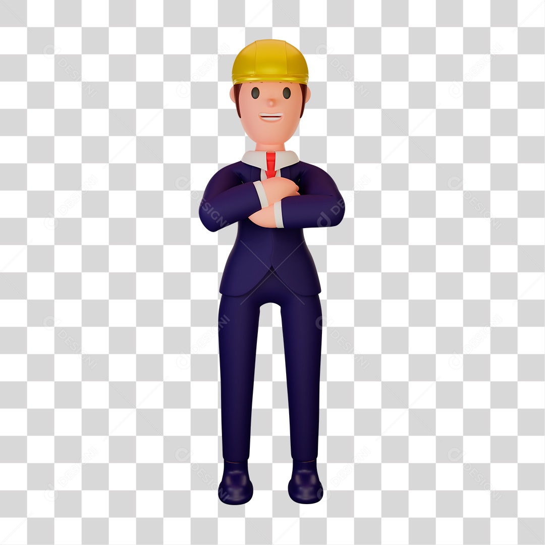 Personagem de Engenheiro Civil PNG Transparente