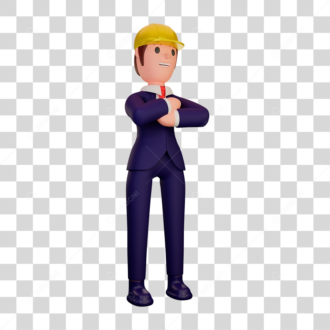 Personagem de Engenheiro Civil PNG Transparente
