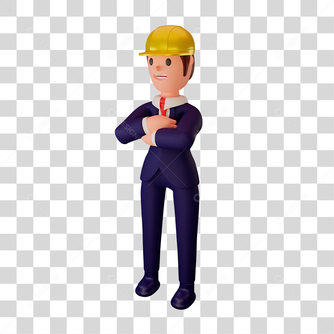 Personagem de Engenheiro Civil PNG Transparente