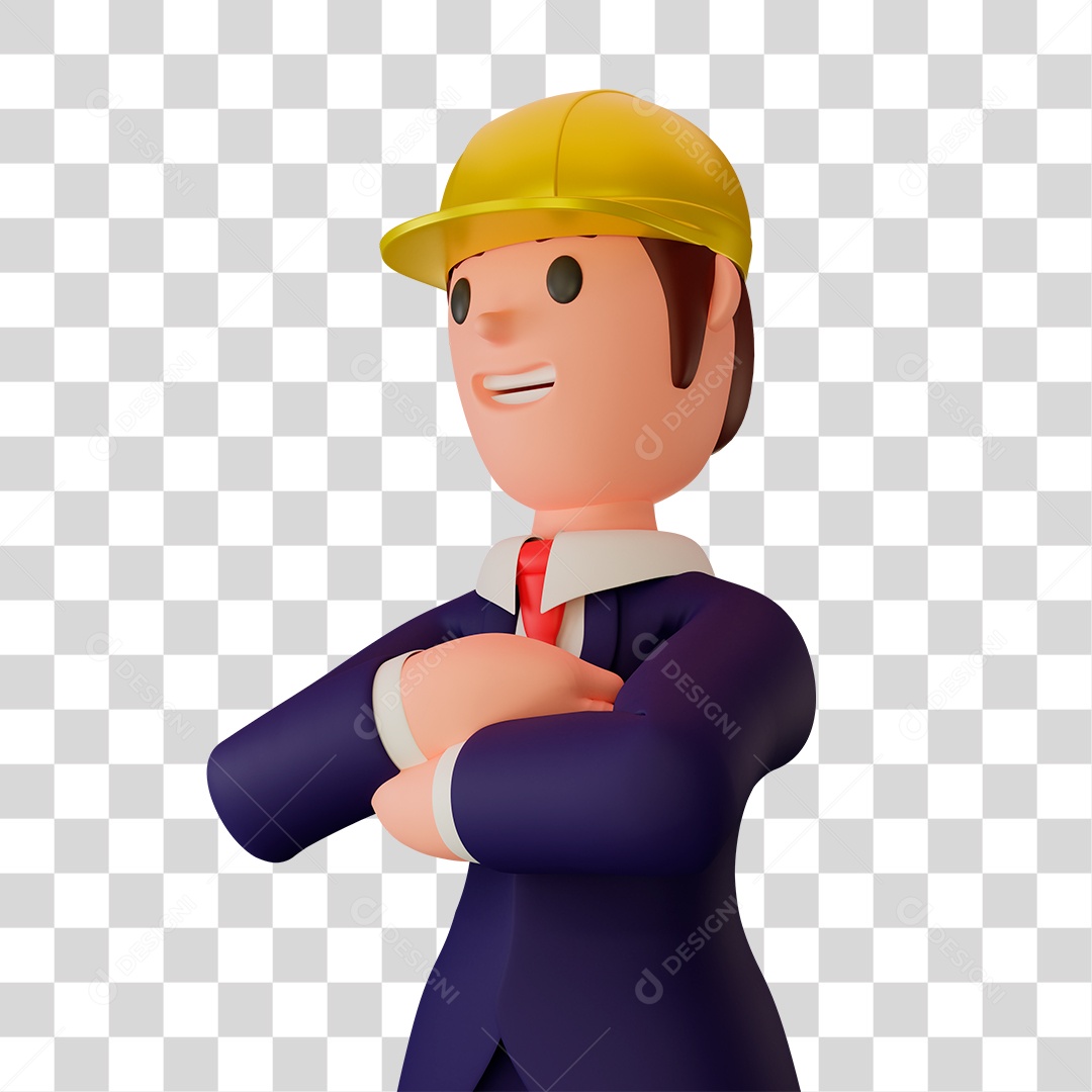 Personagem de Engenheiro Civil PNG Transparente