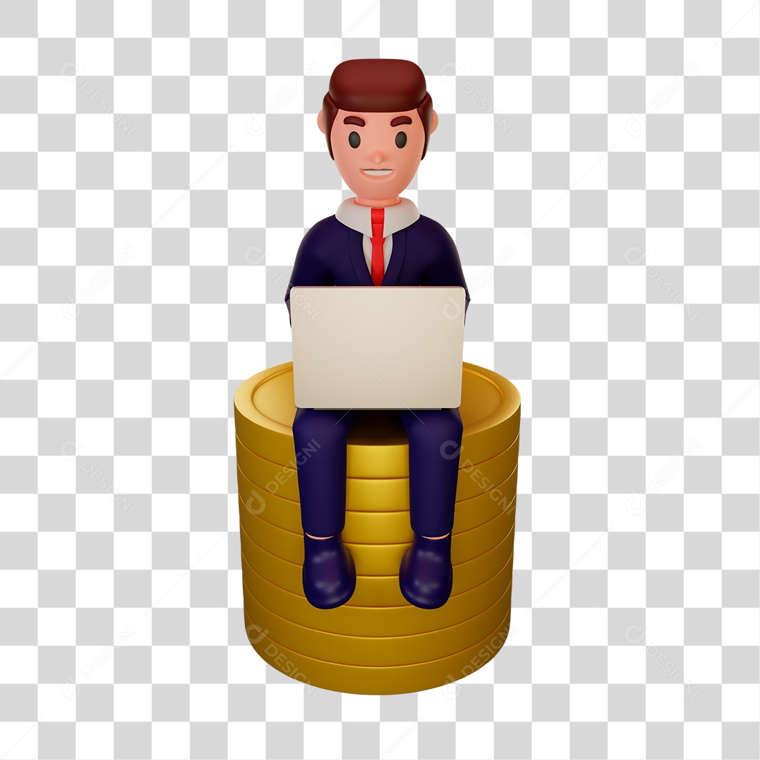 Personagem Homem de Negocio PNG Transparente