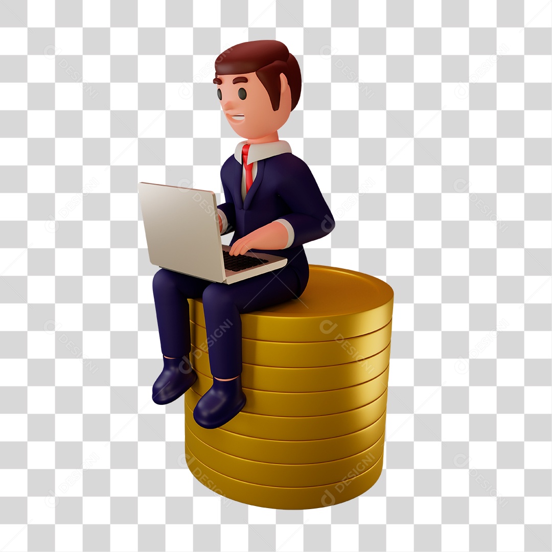 Personagem Homem de Negocio PNG Transparente