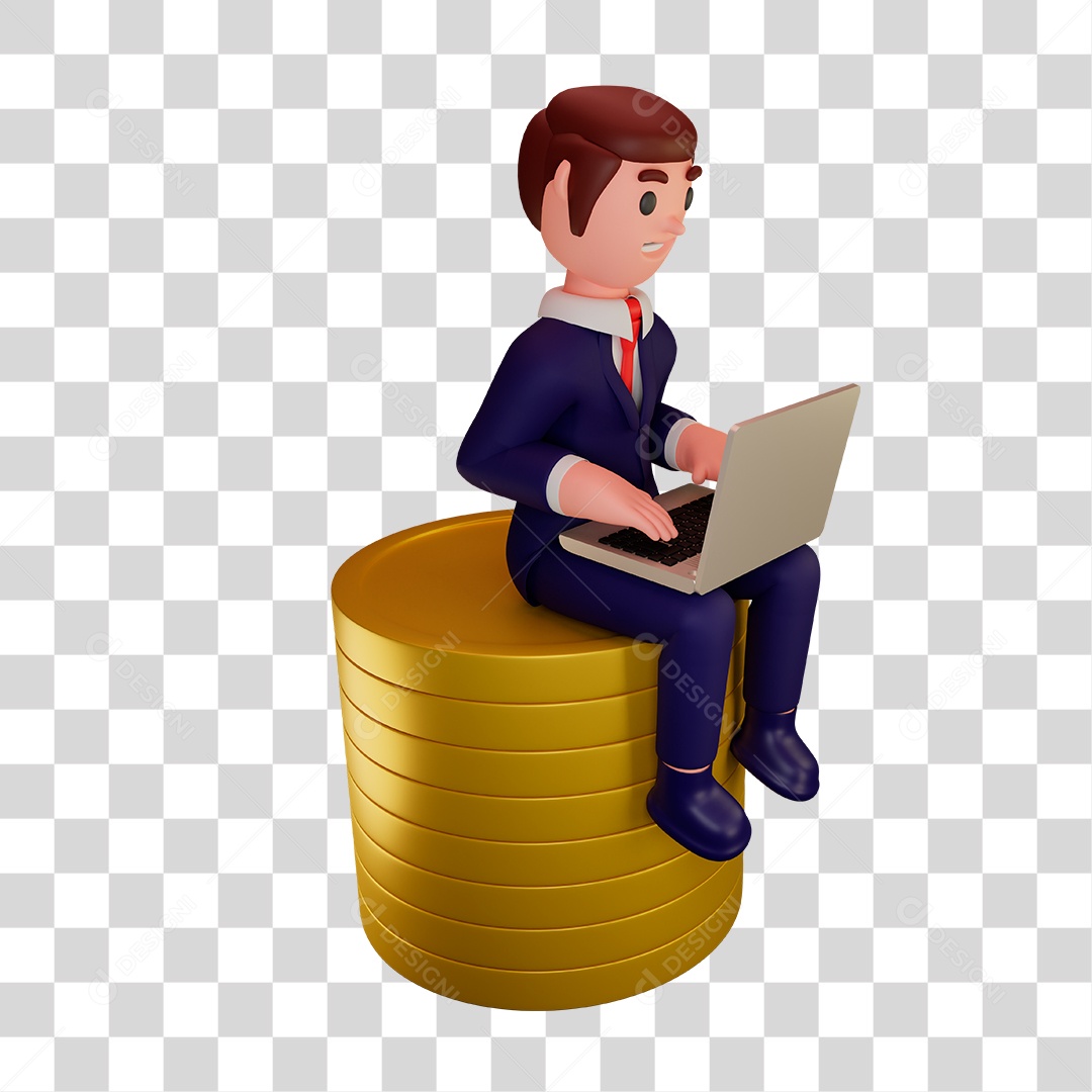 Personagem Homem de Negocio PNG Transparente