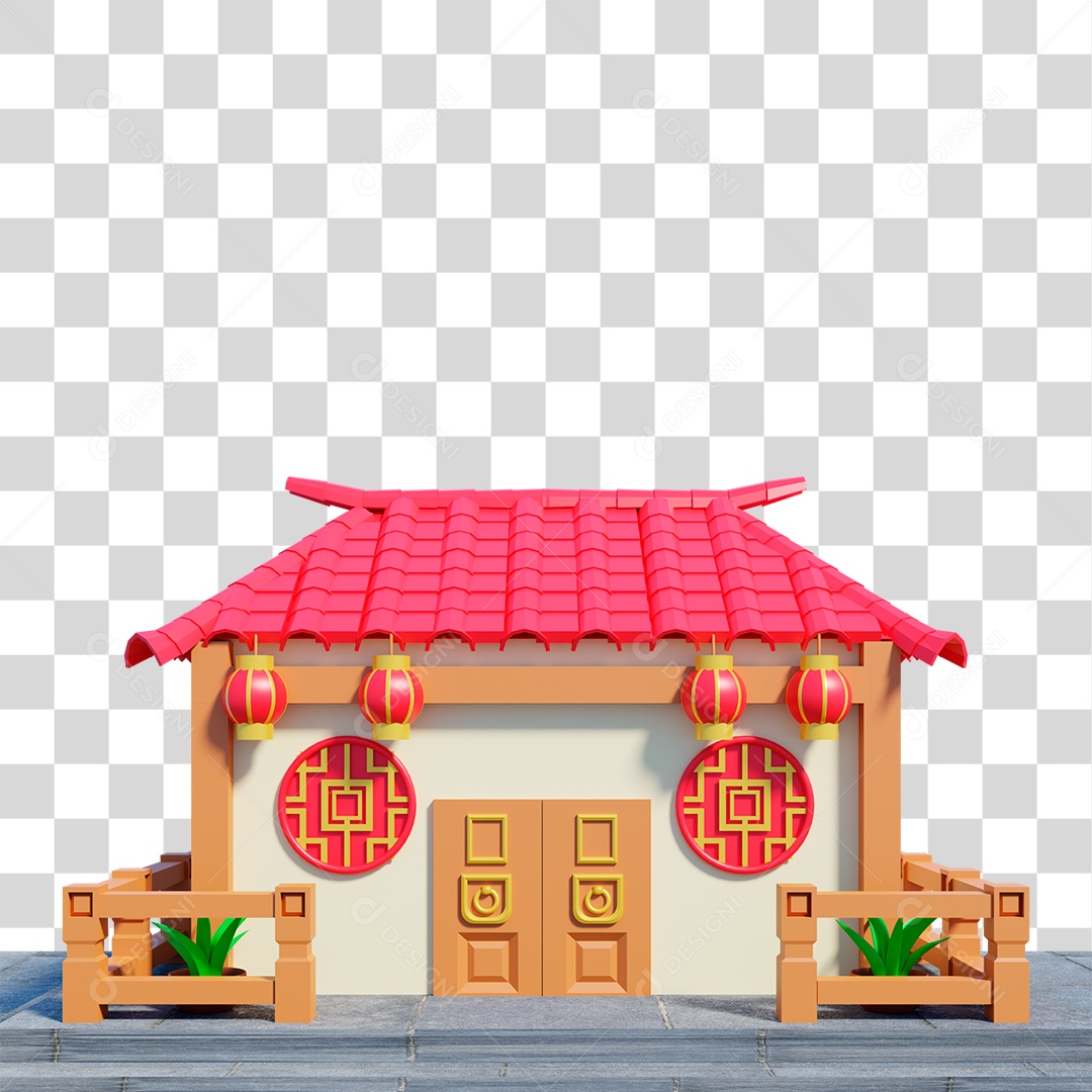 Templo Chinês PNG Transparente