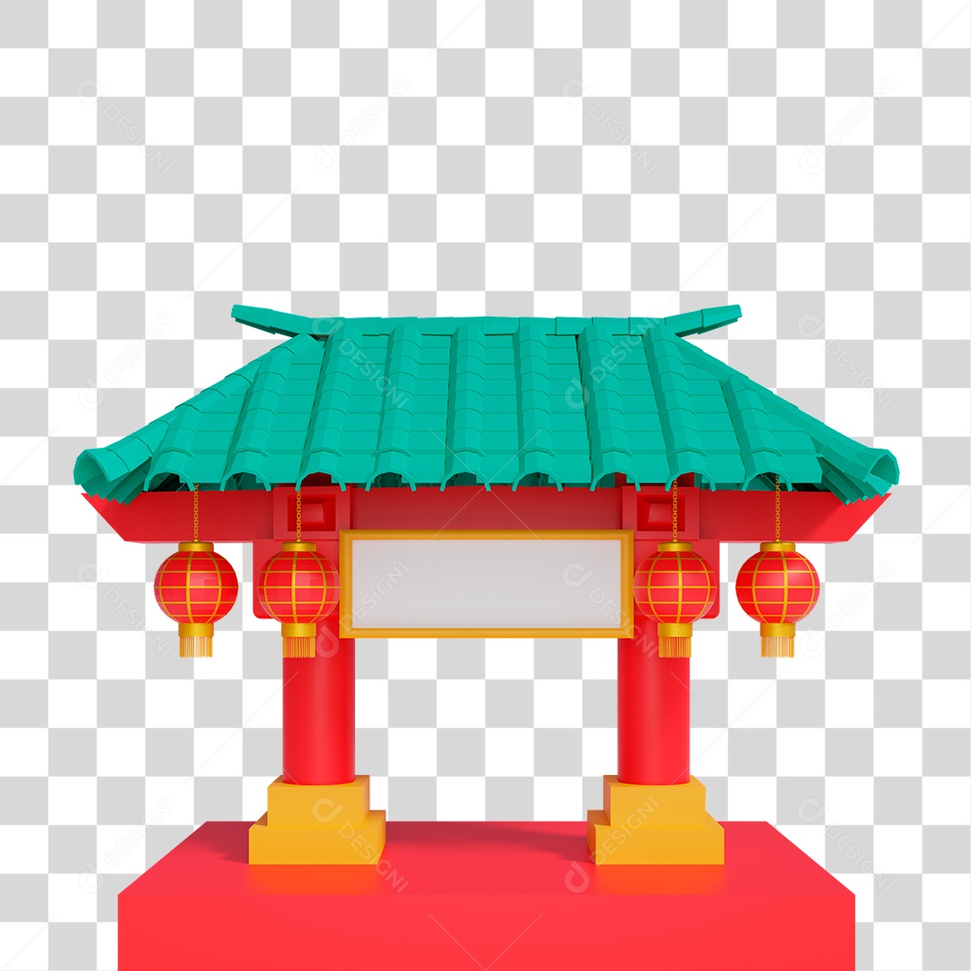 Templo Chinês PNG Transparente