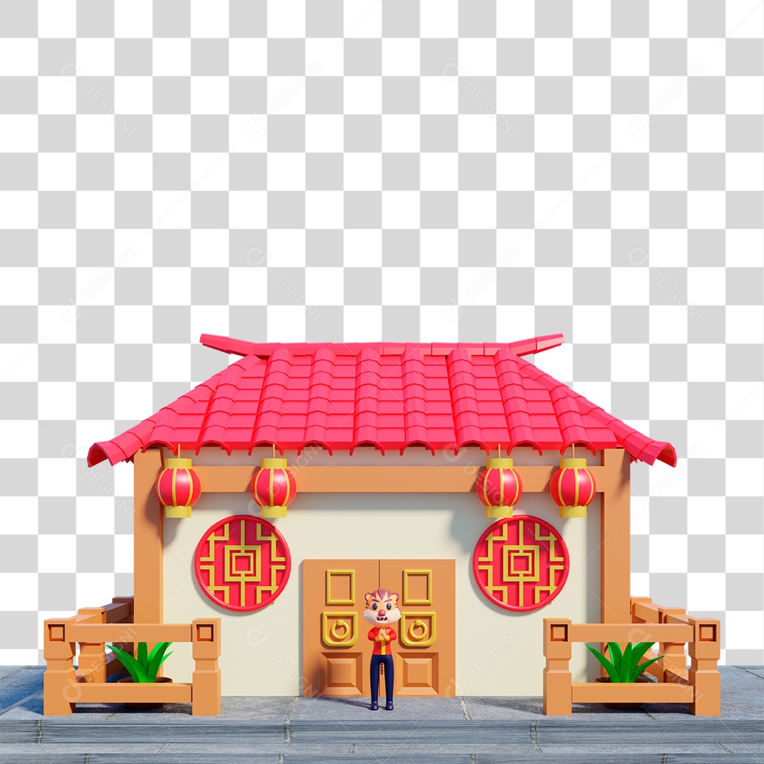 Templo Chinês PNG Transparente