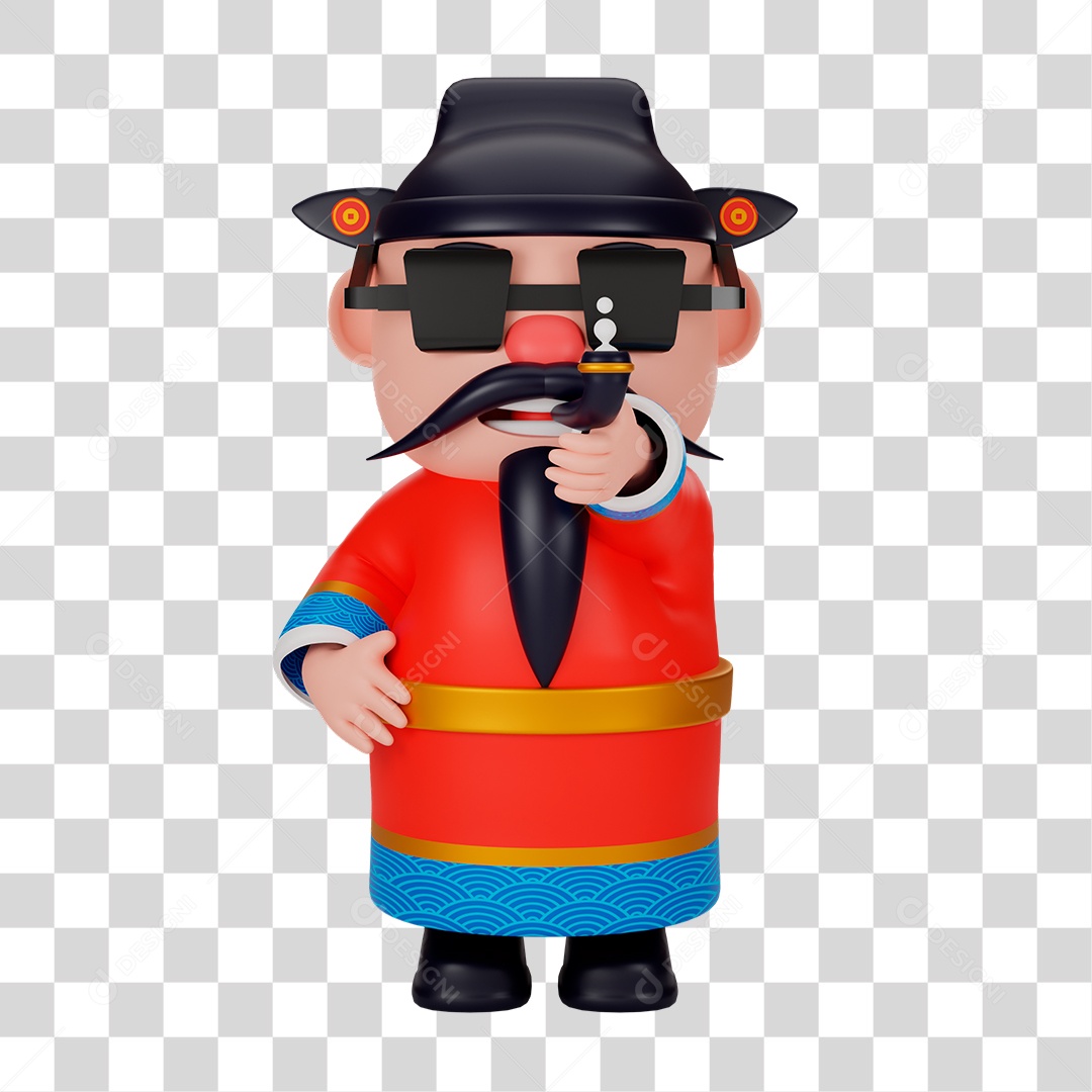 Personagem 3D da Cultura Chinesa PNG Transparente