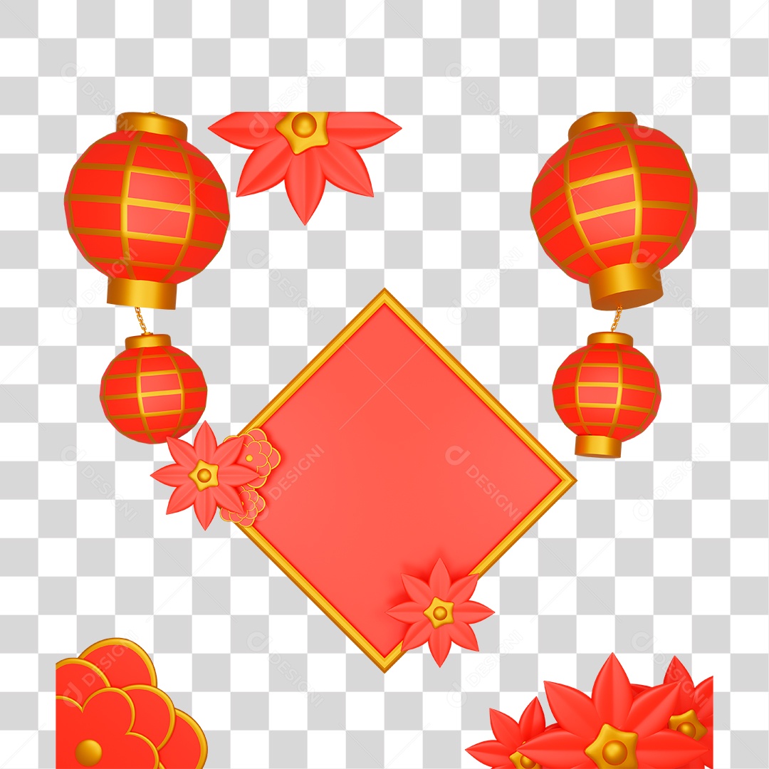 Objeto 3D da Cultura Chinesa PNG Transparente