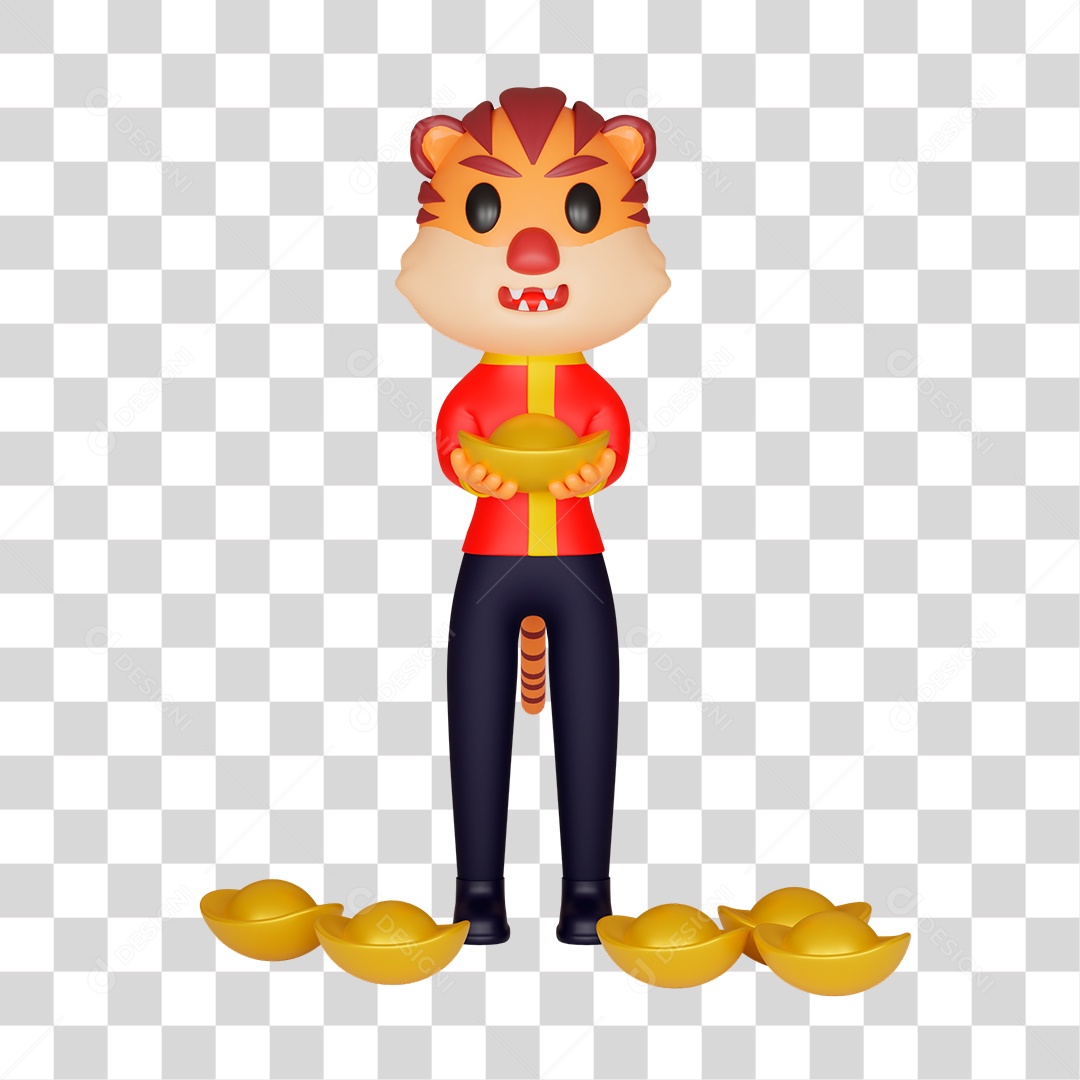 Personagem 3D da Cultura Chinesa PNG Transparente