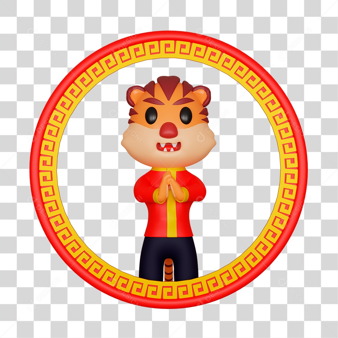 Personagem 3D da Cultura Chinesa PNG Transparente