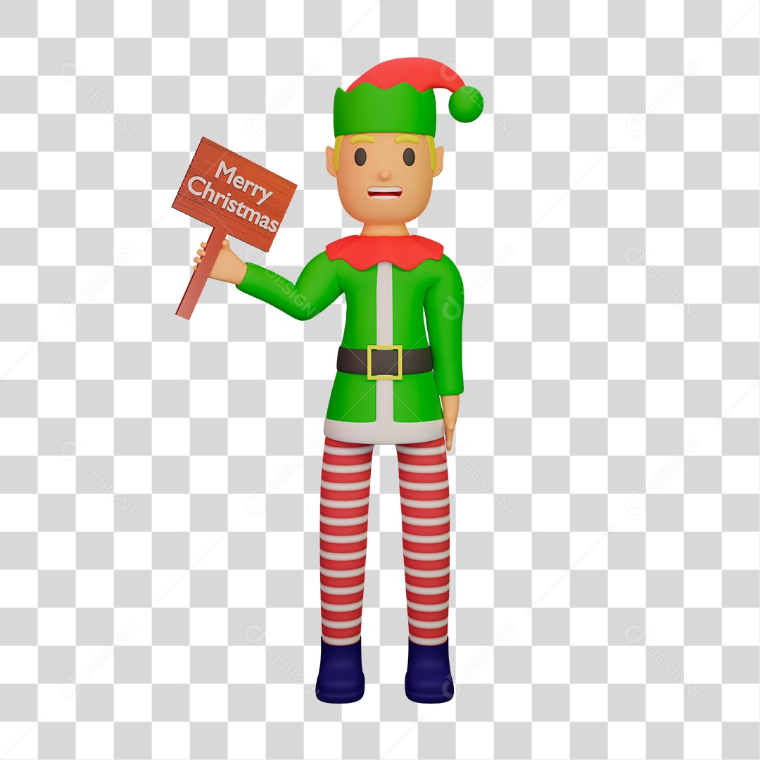 Elemento 3D de Duende PNG Transparente