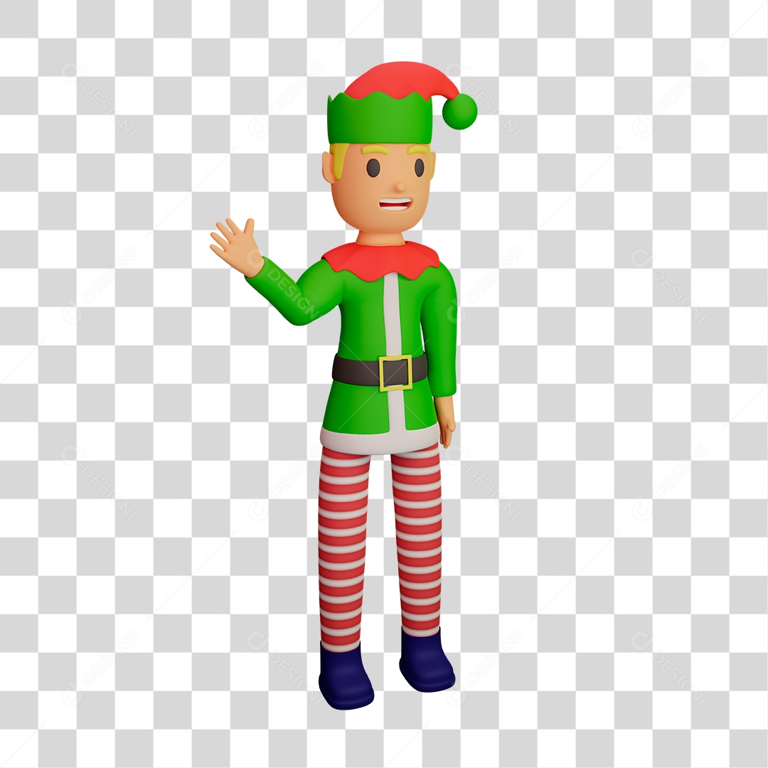 Elemento 3D de Duende PNG Transparente