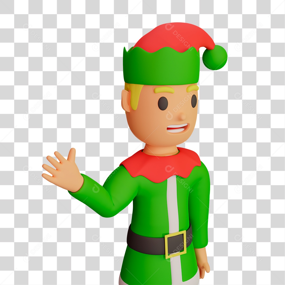 Elemento 3D de Duende PNG Transparente