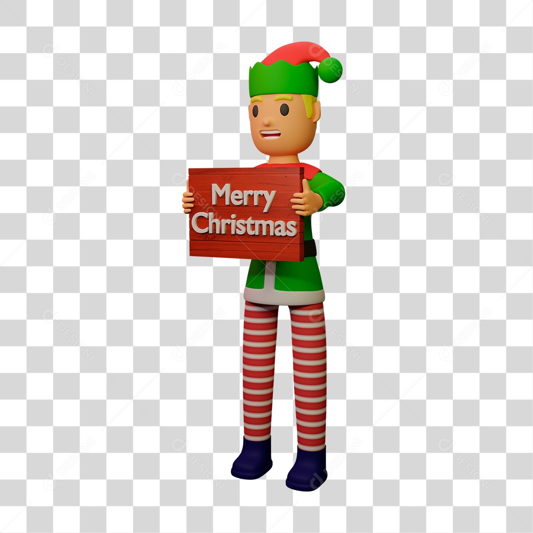 Elemento 3D de Duende PNG Transparente