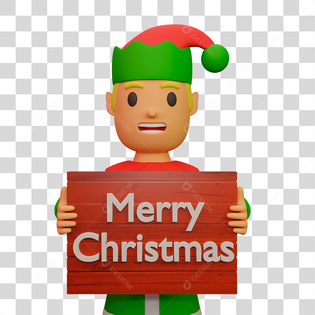 Elemento 3D de Duende PNG Transparente