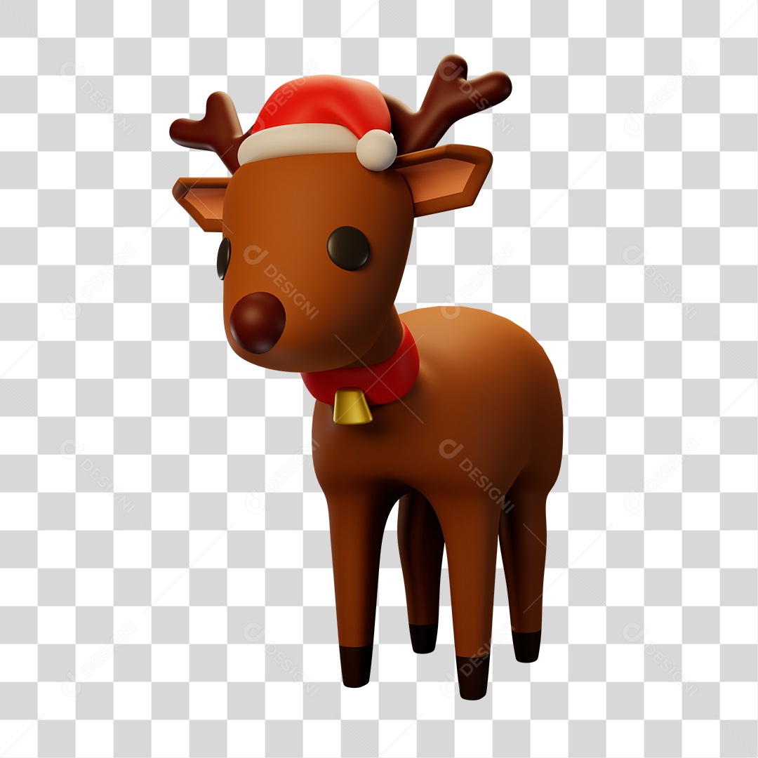 Elemento 3D de Rena PNG Transparente