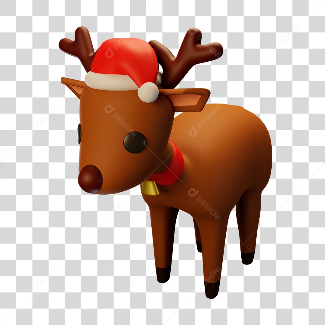 Elemento 3D de Rena PNG Transparente