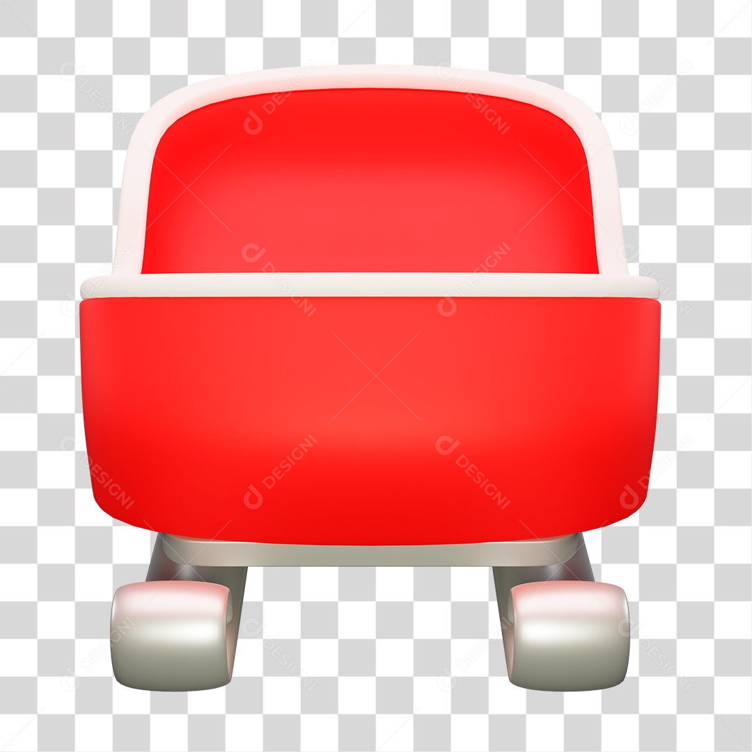 Elemento 3D do Trenó do Papai Noel PNG Transparente