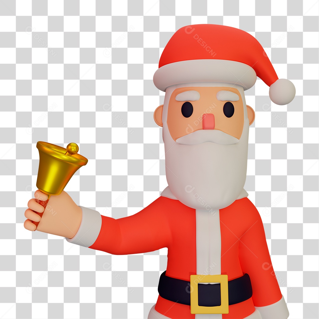 Elemento 3D do Papai Noel PNG Transparente