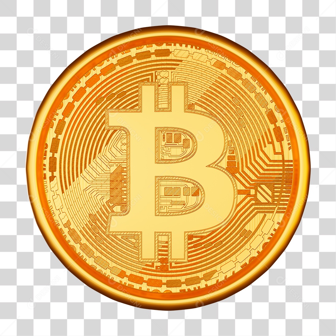 Criptomoeda Elemento 3D PNG Transparente